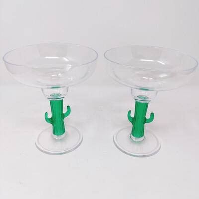 CACTUS PLASTIC MARGARITA CUP SET