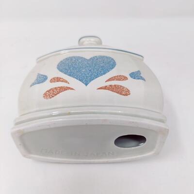 BLUE HEART STONEWARE JAPAN LOT