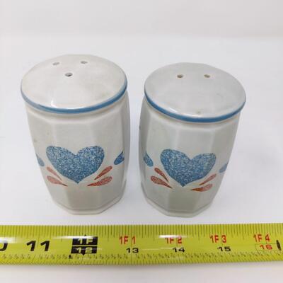BLUE HEART STONEWARE JAPAN LOT