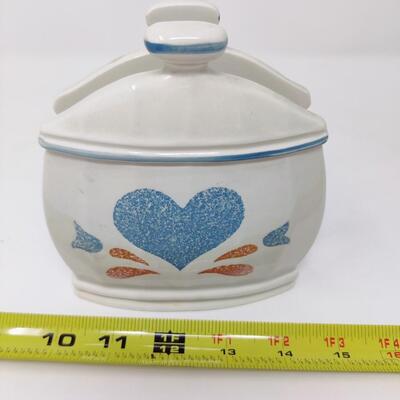 BLUE HEART STONEWARE JAPAN LOT