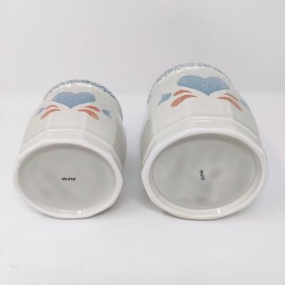 BLUE HEART STONEWARE JAPAN LOT