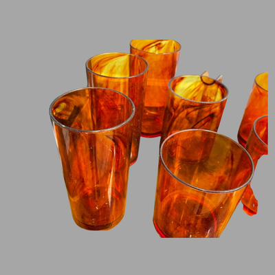 Vintage Lucite Glasses and Tray