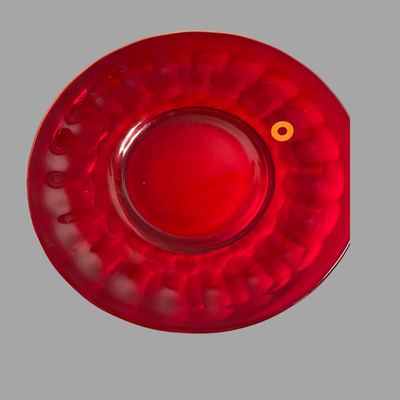 Vintage Cranberry Glass Plate