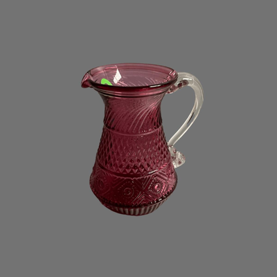 Vintage Cranberry Glass Creamer or Pourer