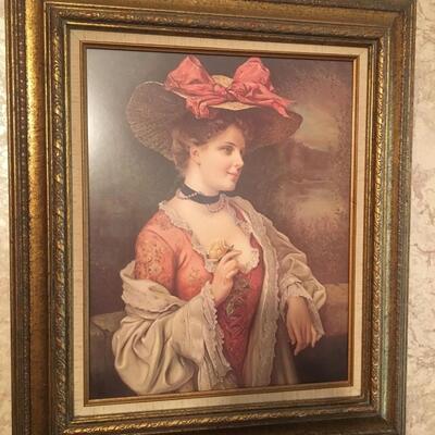 Framed Art Print / Lady In Pink