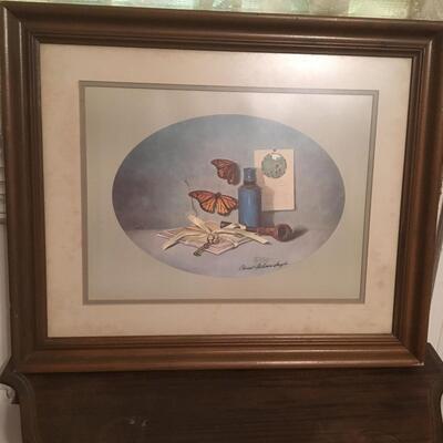 Framed Art Print / Carol Gibson Sayre " Moments Still Life" Signed