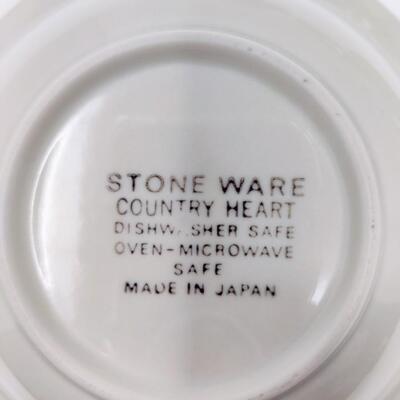 COUNTRY HEART STONEWARE BOWLS SET OF 4