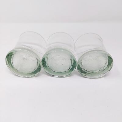 GLASS PITCHER W/ 3 GLASSES