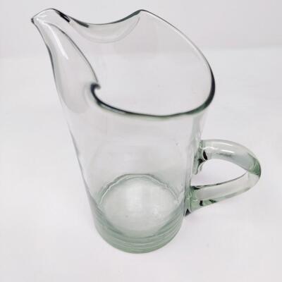 GLASS PITCHER W/ 3 GLASSES