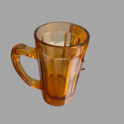 Four Vintage Hazelware Mt. Vernon Amber Mugs