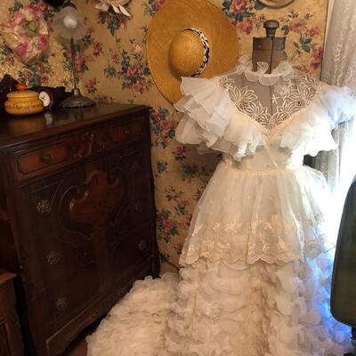 Vintage Wedding Dress with Long Train # 1