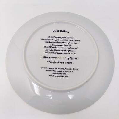 BNSF RAILWAY "TOPEKA SHOPS 1880S" COLLECTIBLE PLATE