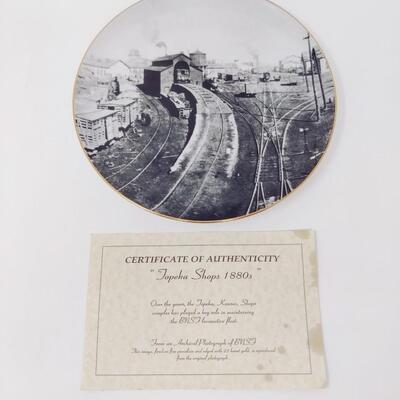 BNSF RAILWAY "TOPEKA SHOPS 1880S" COLLECTIBLE PLATE