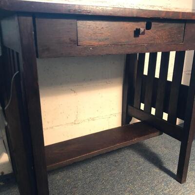 Mission Oak Style Desk - AS IS - Has Knot Hole