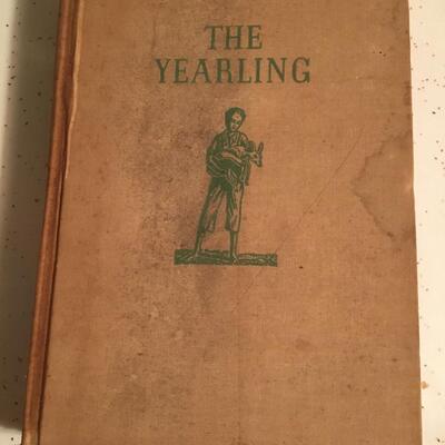 The Yearling Book  1938 Cover Shows Wear Yellowed Pages Binding Loose