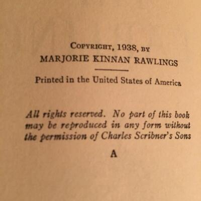 The Yearling Book  1938 Cover Shows Wear Yellowed Pages Binding Loose