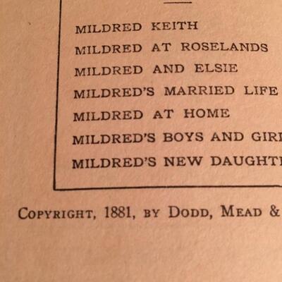 1881 Mildred and Elsie Book by Martha Finley