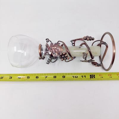 FLOATING GLASS TAPER CANDLE HOLDER