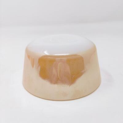 FIRE KING PEACH LUSTER CUSTARD DISHES SET OF 4