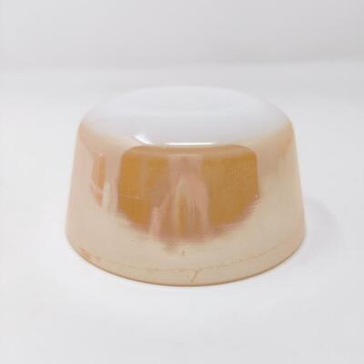 FIRE KING PEACH LUSTER CUSTARD DISHES SET OF 4