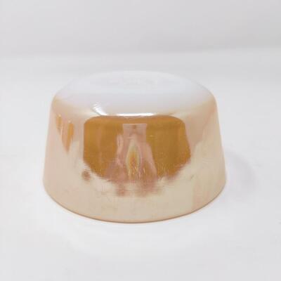 FIRE KING PEACH LUSTER CUSTARD DISHES SET OF 4