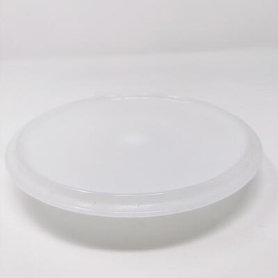 FIRE KING PEACH LUSTER ROUND CASSEROLE W/ LID