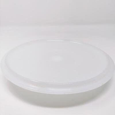 FIRE KING PEACH LUSTER ROUND CASSEROLE W/ LID