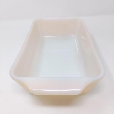 FIRE KING PEACH LUSTER LOAF/CASSEROLE BUNDLE
