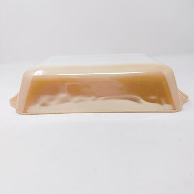 FIRE KING PEACH LUSTER LOAF/CASSEROLE BUNDLE