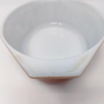 VINTAGE PYREX BROWN EARLY AMERICAN OVAL CASSEROLE