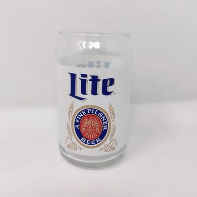MILLER LITE CAN SHAPED BEER GLASS