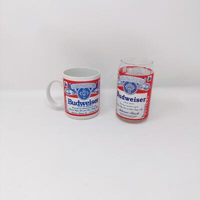 BUDWEISER MUG AND GLASS BUNDLE