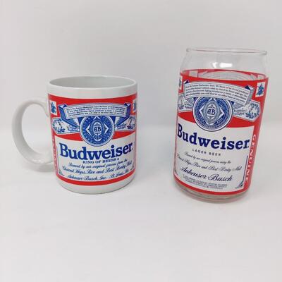 BUDWEISER MUG AND GLASS BUNDLE