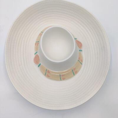VINTAGE TAOS TREASURE CRAFT CHIPS AND DIP HAT PLATTER