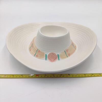 VINTAGE TAOS TREASURE CRAFT CHIPS AND DIP HAT PLATTER