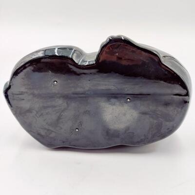 VINTAGE BLACK CAT CERAMIC COOKIE JAR