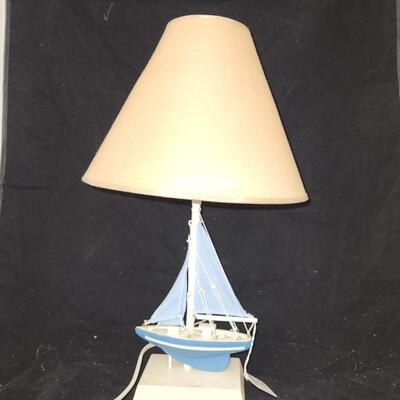 Blue Boat Lamp