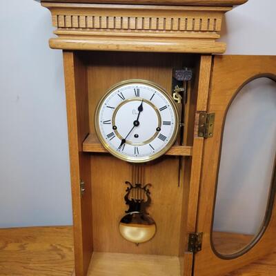 ANTIQUE COLONIAL WALL CLOCK
