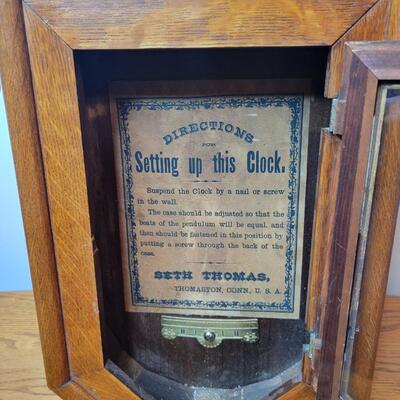 ANTIQUE SETH THOMAS WALL CLOCK