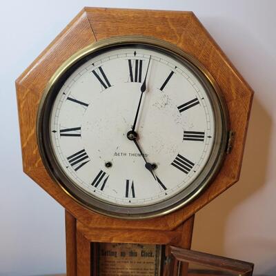 ANTIQUE SETH THOMAS WALL CLOCK