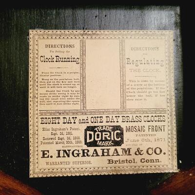 ANTIQUE E. INGRAHAM WALL CLOCK