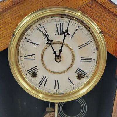 ANTIQUE WM GILBERT ARMY #42 MANTLE CLOCK