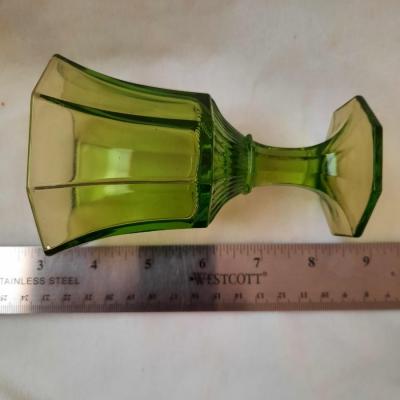 Vintage Green Glass Lot of 2
