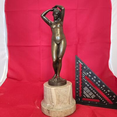Bronze woman sculpture