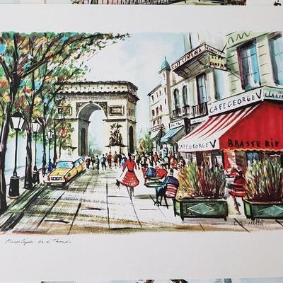 MCM cityscape prints of France and Paris C. Ducollet