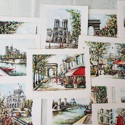 MCM cityscape prints of France and Paris C. Ducollet
