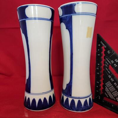 White And Blue Vase