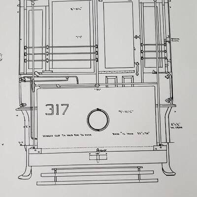 14 in by 20 in train print Putnam Av
