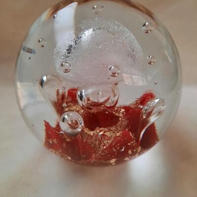 Murano Style Blown Glass Paperweight