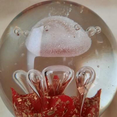 Murano Style Blown Glass Paperweight